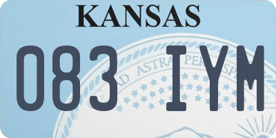 KS license plate 083IYM