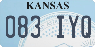KS license plate 083IYQ
