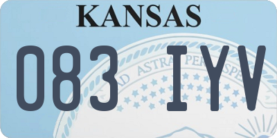 KS license plate 083IYV