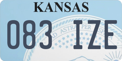 KS license plate 083IZE