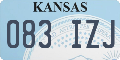 KS license plate 083IZJ