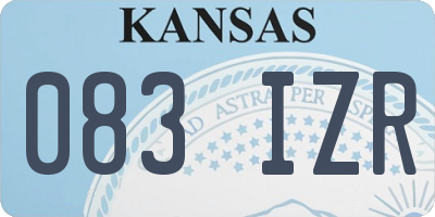 KS license plate 083IZR