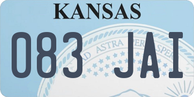 KS license plate 083JAI
