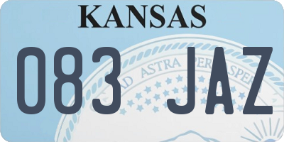 KS license plate 083JAZ
