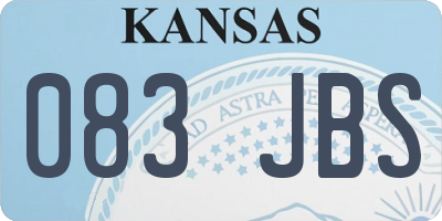 KS license plate 083JBS