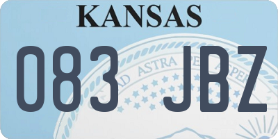 KS license plate 083JBZ