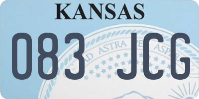 KS license plate 083JCG