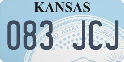 KS license plate 083JCJ