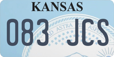 KS license plate 083JCS