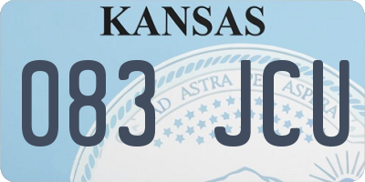 KS license plate 083JCU