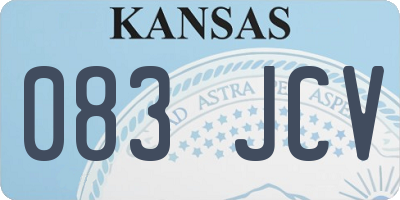 KS license plate 083JCV