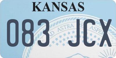 KS license plate 083JCX