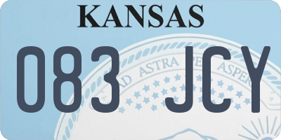 KS license plate 083JCY
