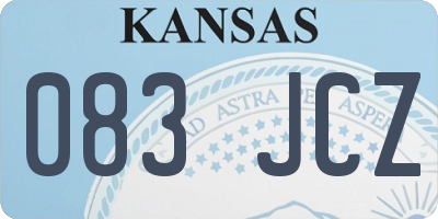 KS license plate 083JCZ