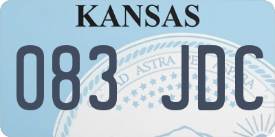 KS license plate 083JDC