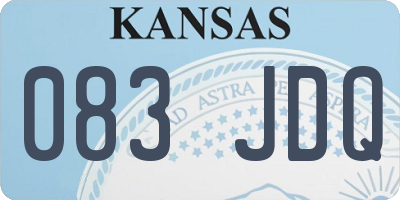 KS license plate 083JDQ