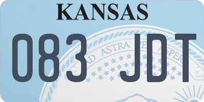 KS license plate 083JDT