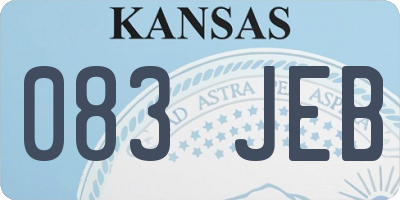 KS license plate 083JEB