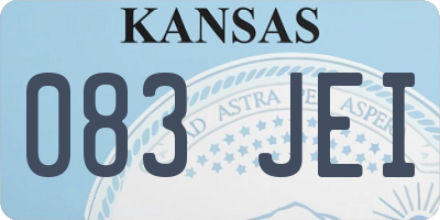 KS license plate 083JEI