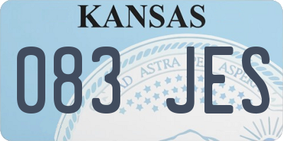 KS license plate 083JES