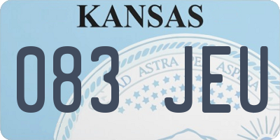 KS license plate 083JEU