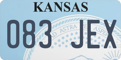 KS license plate 083JEX