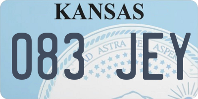 KS license plate 083JEY