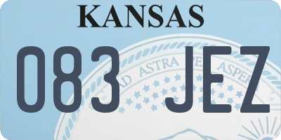 KS license plate 083JEZ