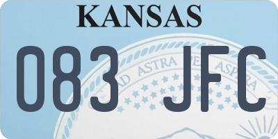 KS license plate 083JFC