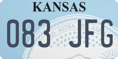 KS license plate 083JFG