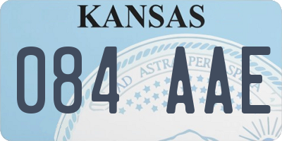 KS license plate 084AAE