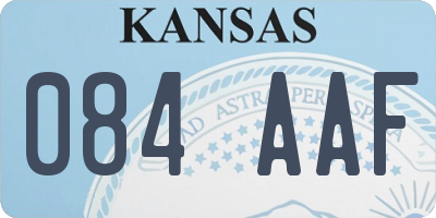 KS license plate 084AAF