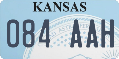 KS license plate 084AAH