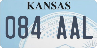 KS license plate 084AAL