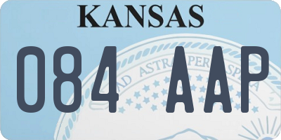 KS license plate 084AAP