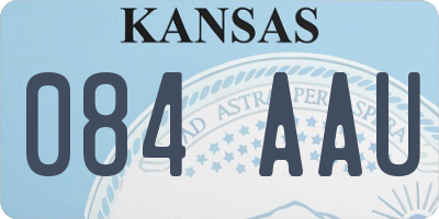 KS license plate 084AAU