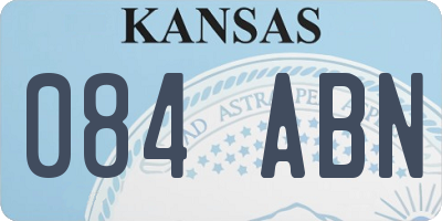 KS license plate 084ABN