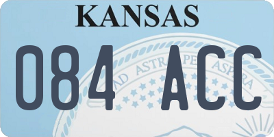 KS license plate 084ACC