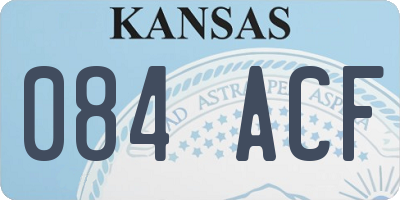 KS license plate 084ACF