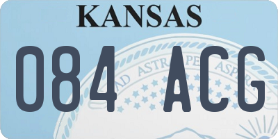 KS license plate 084ACG