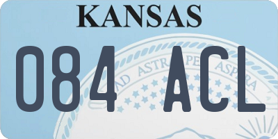 KS license plate 084ACL