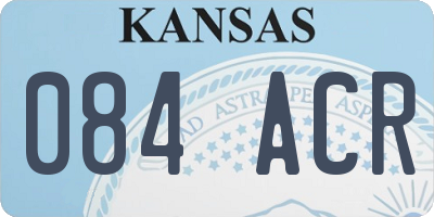 KS license plate 084ACR