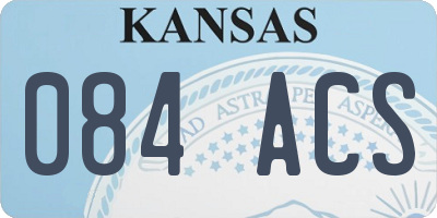 KS license plate 084ACS