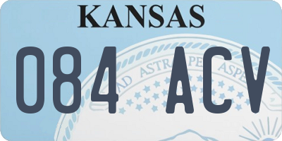 KS license plate 084ACV