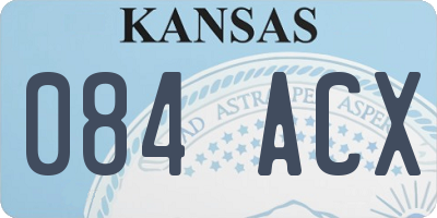 KS license plate 084ACX