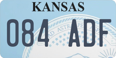 KS license plate 084ADF