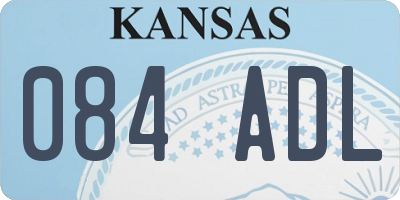 KS license plate 084ADL