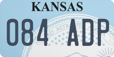 KS license plate 084ADP
