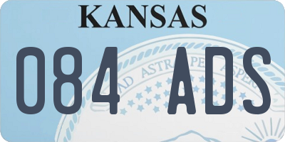 KS license plate 084ADS