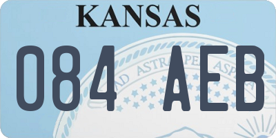 KS license plate 084AEB